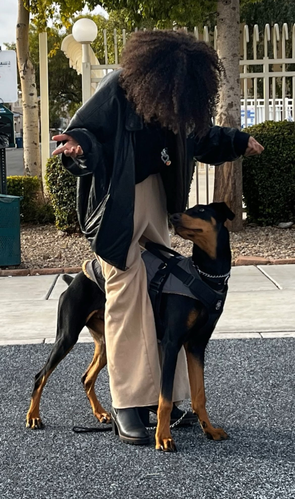 Nose For Success founder with a Doberman service dog